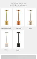 Candeeiro de Mesa LED com Sensor de Toque, Luminária de Mesa Recarregável, Cabeceira Ajustável, Luz Ambiente Criativa, Decoração do Quarto Bar, Simples, 3 Cores