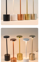 Candeeiro de Mesa LED com Sensor de Toque, Luminária de Mesa Recarregável, Cabeceira Ajustável, Luz Ambiente Criativa, Decoração do Quarto Bar, Simples, 3 Cores